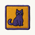 Funky Purple Cat Patch
