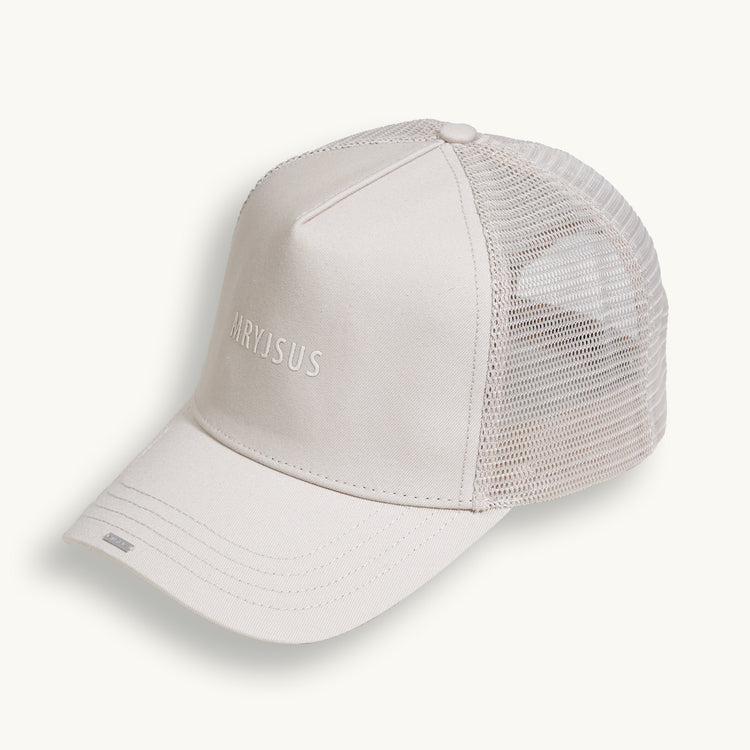 【GRAILZ】FORMAT TRUCKER MESH CAP [BEIGE] Croogo Mesh Trucker Baseball Cap Unconstructed Dad Hat