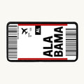 Alabama Flight Ticket Patch