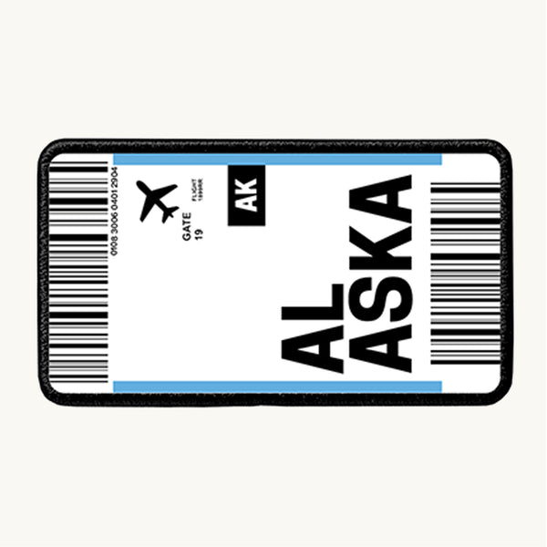 Alaska Flight Ticket Patch