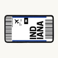 Indiana Flight Ticket Patch