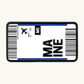 Maine Flight Ticket Patch