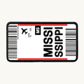 Mississippi Flight Ticket Patch