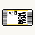 Montana Flight Ticket Patch