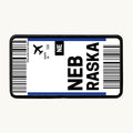 Nebraska Flight Ticket Patch
