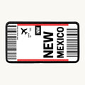 New Mexico Flight Ticket Patch