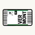 Vermont Flight Ticket Patch
